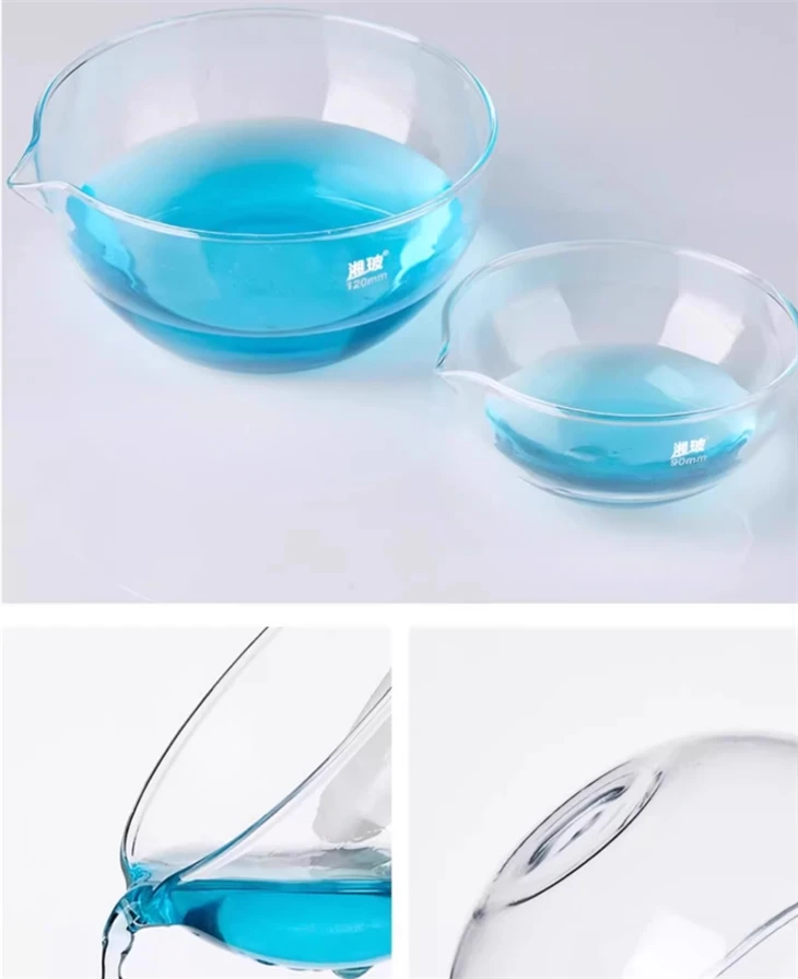 Lab Boro 3.3 Glass Evaporating Dish For Laboratory Use Round Bottom Evaporating Dish Lab Evaporating Dish