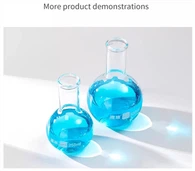 BKMAM Factory tiesiogiai laboratorinė stiklinė plokščiadugnė apvali matavimo kolba 100 ml