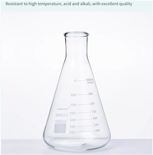 BKMAM Lab stikliniai indai, aukštos kokybės 50 ml{1}} ml borosilikatinio stiklo Erlenmejerio kolba kūginė kolba su padalomis